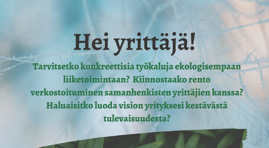 Työpaja ekologisesti kestävästä liiketoiminnasta