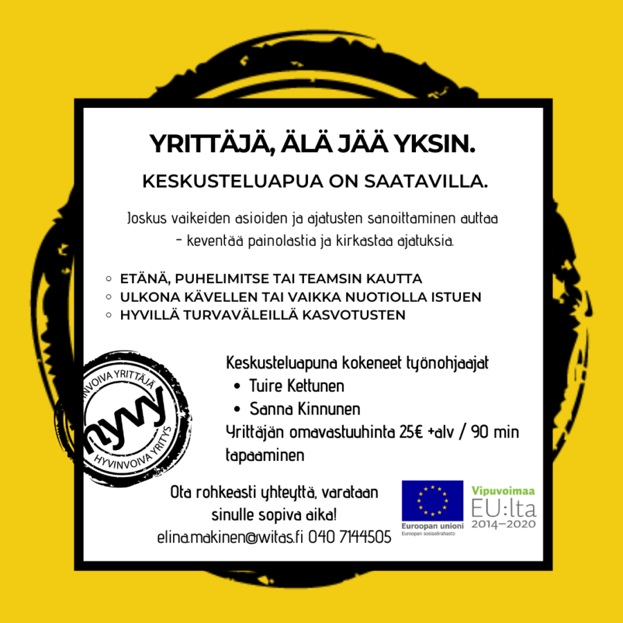 HYVY-hankkeen avulla keskusteluapua yrittäjille