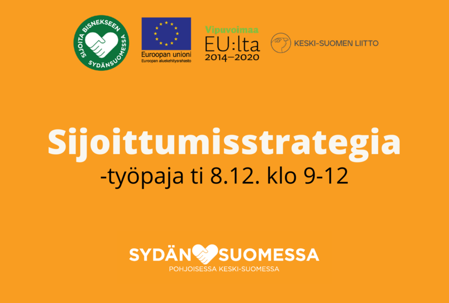 Sydänsuomessa: Alueelle työstetään sijoittumisstrategiaa 8.12. klo 9-12