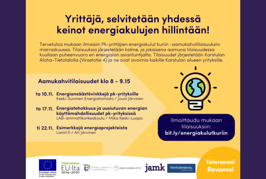 Keinoja energiakulujen hillintään?
