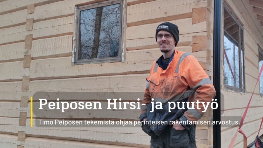 Puu taipuu moneen muotoon hirsiyrittäjän käsissä