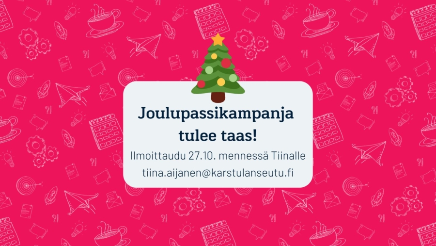 Kaupoille Karstulaan -joulupassikampanjaa käynnistellään taas