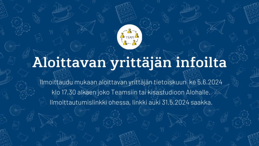 Aloittavan yrittäjän infoilta ke 5.6.2024 – ilmoittaudu mukaan!