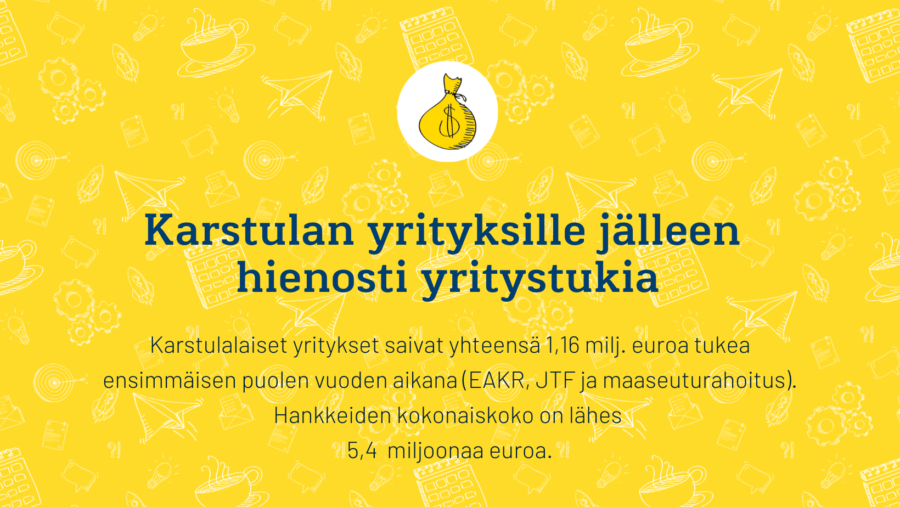 Karstulan yrityksille jälleen hienosti yritystukia
