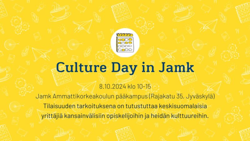 Culture Day Jamkin pääkampuksella ti 8.10.2024