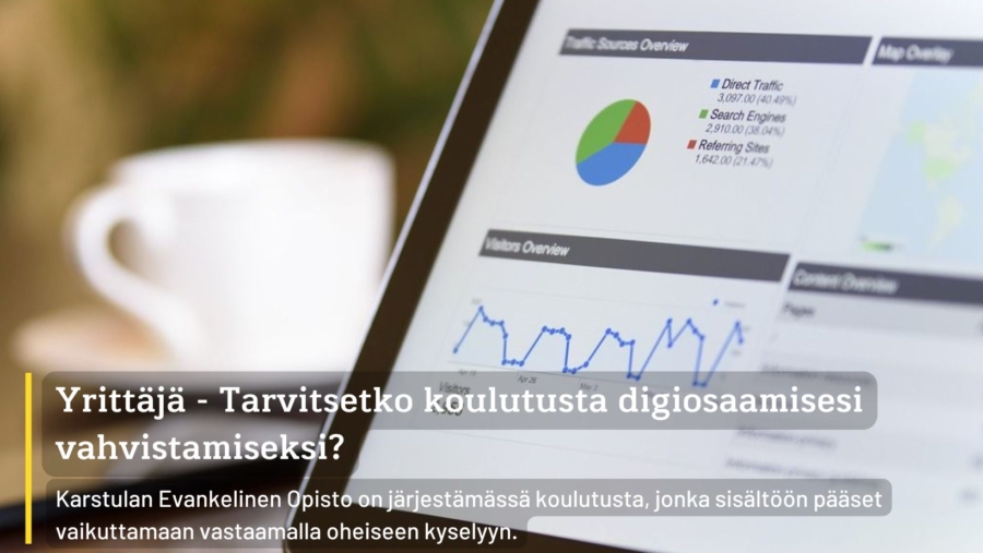 Tulossa koulutusta yrittäjän digiosaamisen tueksi, kerro tarpeesi vastaamalla kyselyyn!