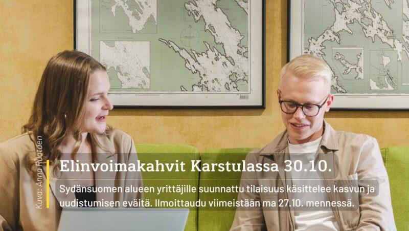 Elinvoimakahvit Karstulassa to 30.10. -ilmoittaudu mukaan!